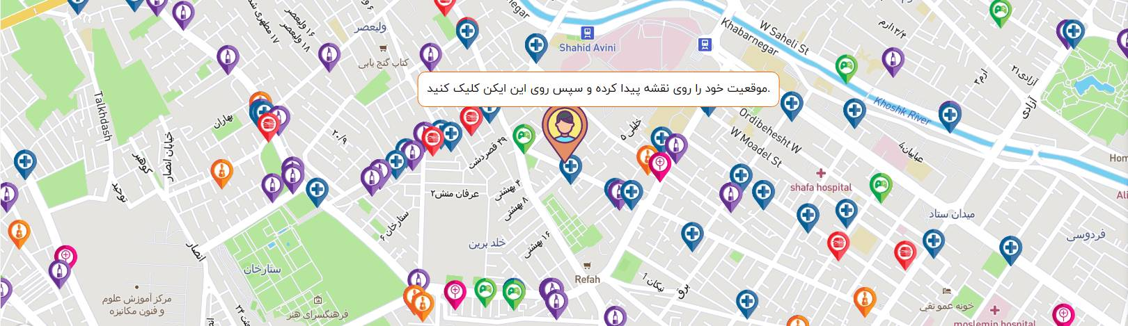 نقشه شیراز